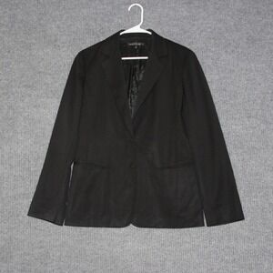 Lafayette 148 New York Black Blazer Jacket Suit Womens Size 10 Wool